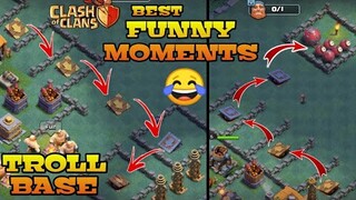 Clash Of Clan Builder Base Funny Moments √ Troll Base √ Trap Funny Compilation