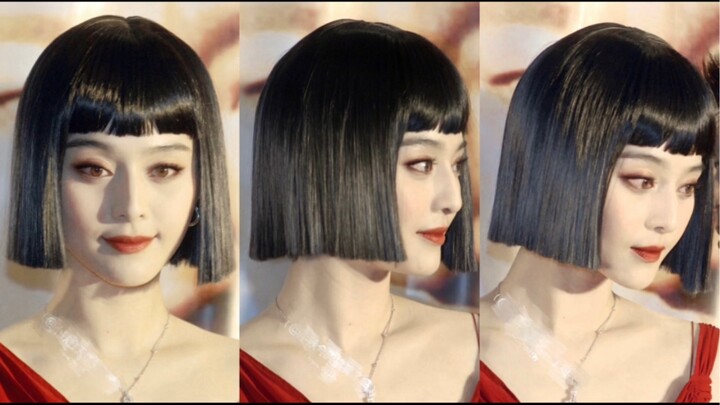 This is the ultimate example of how to rock a blunt fringe
