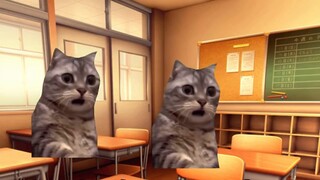 Finale! The school was forcibly closed after students looted the cafeteria! [Cat meme]