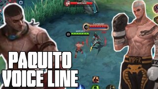 New Hero Paquito Voice Lines || Mobile Legends Bang Bang