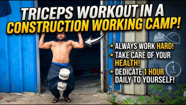 tricep workout in home with dumbbells