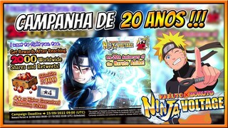 MAIS SHINOBITES E TICKETS ? CAMPANHA DE 20 ANOS DE NARUTO !!! - NARUTO X BORUTO NINJA VOLTAGE