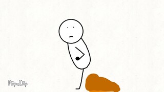 Everyone watches guy poop