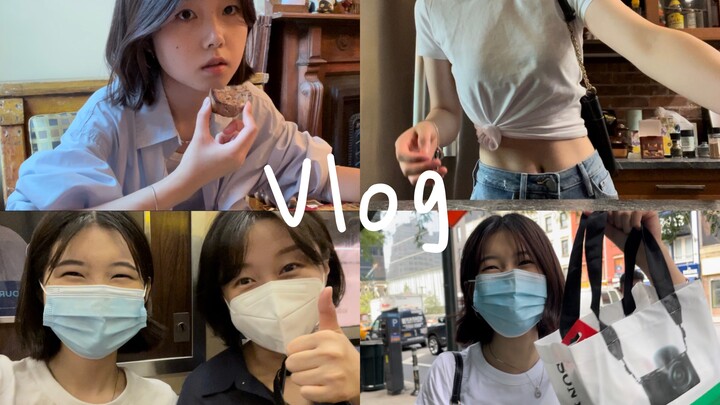 Vlog | Heading out to buy a camera ≧∇≦ Simple solo meal, early autumn outfit, coffee shop routine, b