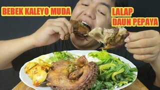 BEBEK KALEYO SETENGAH BADAN LALAPAN DAUN PEPAYA SUPER PAIT 🧟🧟