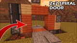 How to Make Simple 2x2 Spiral Door in Minecraft 1.16