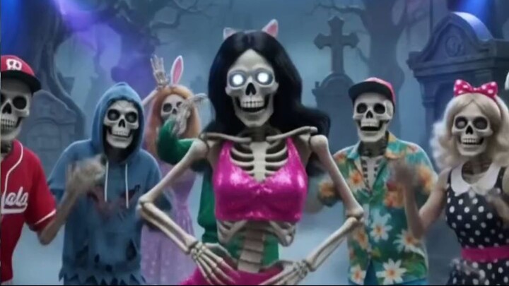 Spooky But Cute AI Skeleton Dance! 💀🧸 #shorts"