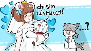 Bé Mưa Phát Ghen Khi Thấy Mèo Simmy Đi Cưới Chồng !! | Simmy Troll Bé Mưa |