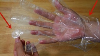 今天才知道，戴一次性手套还有这样的小技巧，真实用