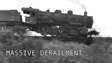 Derailment of a WWII military train: brilliantly captured on film