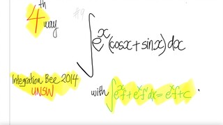 integration bee 2014 UNSW: 4th way: e^x(cos(x)+sin(x)) dx