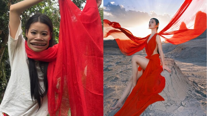 سمعت أنك تريد رؤيتي أرتدي وشاحًا أحمرًا للسيدة العجوز؟