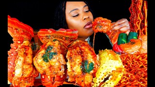 KING CRAB SEAFOOD BOIL MUKBANG | LOBSTER | SEAFOOD MUKBANG | SPICY NOODLES | ASMR EATING | ASMR FOOD