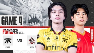 FNATIC ONIC vs GEEK FAM | Playoffs Day 2 | Game 4 | #MPLIDS13