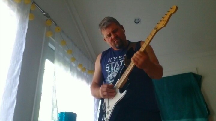 Rock music jam 2025 (across the distance). Guitar collab