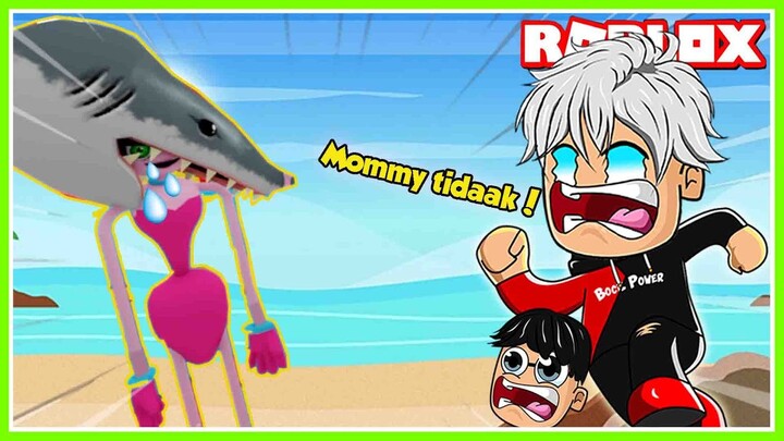 KETIKA MOMMY LONG LEG DIMAKAN HIU MEGALODON!!! ROBLOX MIKOCIL