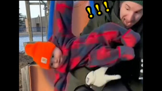 爸爸带娃的高能时刻🫣 🫣等着回家跪搓衣板吧…