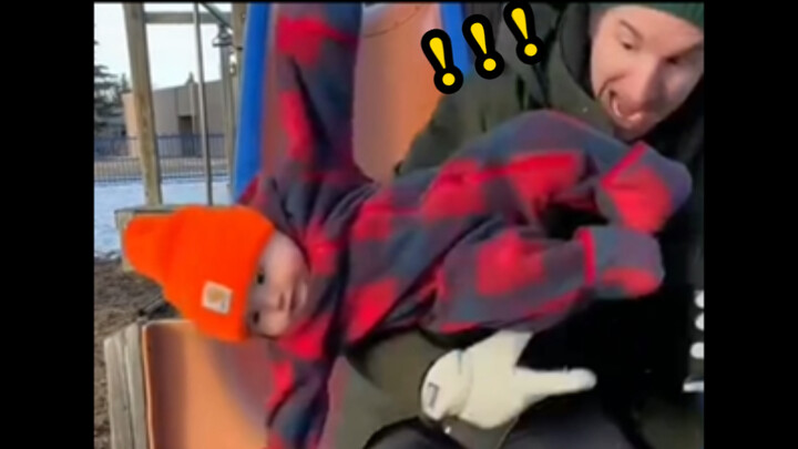 爸爸带娃的高能时刻🫣 🫣等着回家跪搓衣板吧…