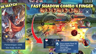 MENUJU TOP 50 GLOBAL HAYABUSA ! FASTHAND SHADOW COMBO HAYABUSA 4 JARI ! Stenly Mobile Legends !