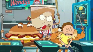 看饿了！瑞克和莫蒂与快餐Wendy家合作小广告