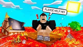 WE'RE STRANDED BY LAVA IN ROBLOX!