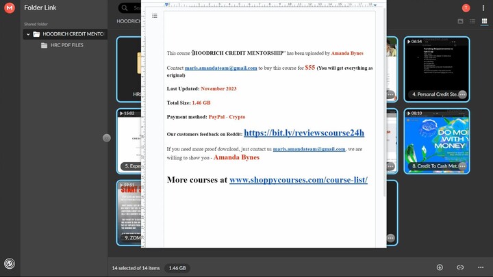 [$55] HOODRICH CREDIT MENTORSHIP