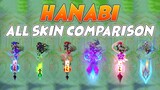 Hanabi All Skin MLBB Comparison 2022 Edition