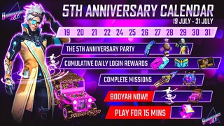 5TH ANNIVERSARY FREE FIRE | FREE FIRE NEW EVENT 5TH ANNIVERSARY|FREE FIRE 5TH ANNIVERSARY EVENT 2022