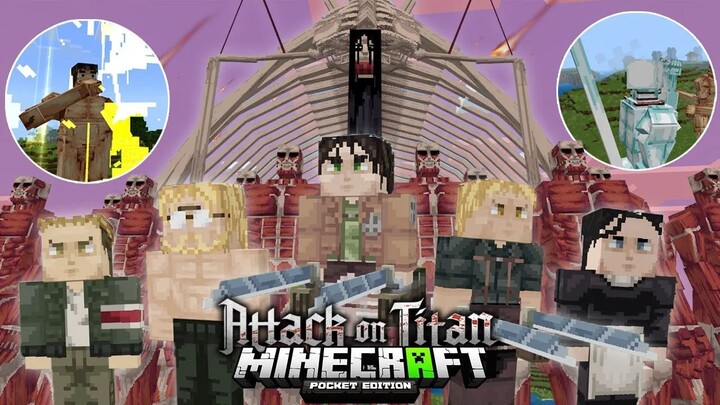 รีวิวแอดออน "ผ่าพิภพไททันใหม่สุดเจ๋ง" ใน Minecraft มือถือ?🔥 (Attack On Titan) | Minecraft Addon