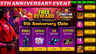 5TH ANNIVERSARY IN FREE FIRE ||Free fire 5th Anniversary|| Free fire Anniversary Free reward
