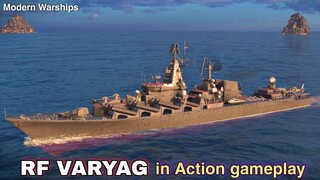 Modern Warships: RF VARYAG in Action online match gameplay