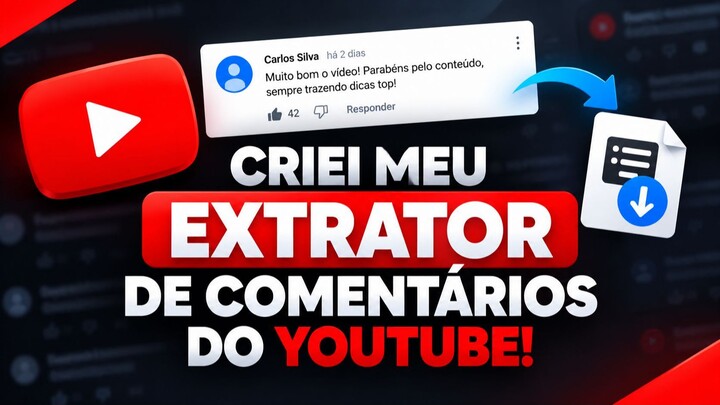 Mostrando Meu Extrator de Comentários do YouTube Que Eu Mesmo Criei!
