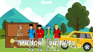 muncak gunung papandayan part 1 animasi lucu