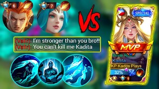 HOW TO DEAL AGAINST VALIR AND VEXANA USING KADITA! | FIRE AGAINST WATER | BEST BUILD, SPELL & EMBLEM