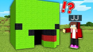 JJ in Mikey's Secret Base in Minecraft Challenge (Maizen Mazien Mizen)