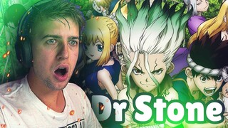 Dr Stone Opening 1-3 BLIND REACTION | Anime OP Reaction