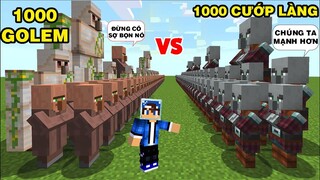 Mình Đã Chống Lại Cướp Làng | Bằng Những Golem Khoáng Sản | TRONG MINECRAFT PE..!!