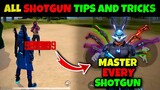 All Shotgun Headshot Tips and Tricks Free Fire In English | M1887, M1014, Spas 12, Charge Buster