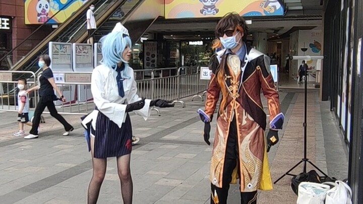 [必胜客X原神]优菈和钟离跳鸡你太美