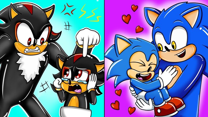 Your Dad Vs My Dad - Who is the Best Dad? - Sonic Vs Shadow -Sonic the Hedgehog 2 Animation| CrewPaz