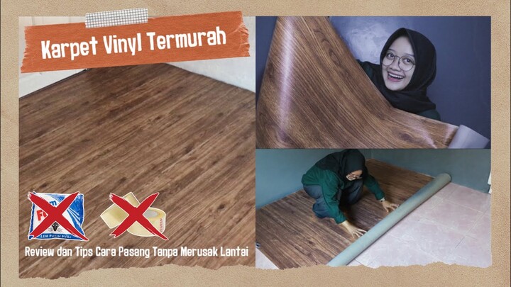 REVIEW KARPET VINYL TERMURAH DAN TIPS CARA PEMASANGANNYA - Room Decor Aesthetic