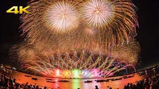 桑名水郷花火大会 2022 NTN提供 2尺玉8発 豪華スターマイン - Kuwana Suigo Fireworks Festival 2022 - (Panasonic S5 + BRAW)