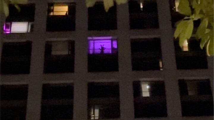 Phòng màu tím bốc lửa trên tầng D, bên ngoài khu triển lãm anime Guangzhou Firefly, khiến cả hội trư