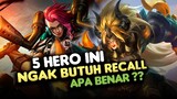5 HERO YANG NGAK BUTUH BALIK KE BASE ATAU RECALL - Mobile Legends