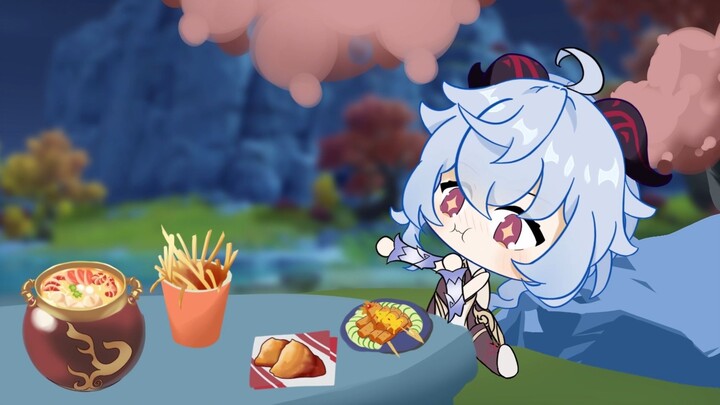 [Genshin Impact Little Character Animation] Video of Ganyu eating as a child leaked