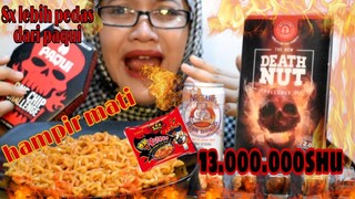 GILA!!DEATH NUT CHALLENGE & SAMYANG 2X||KACANG TERPEDAS DIDUNIA|8X PEDAS DARI PAQUI|makan es batu