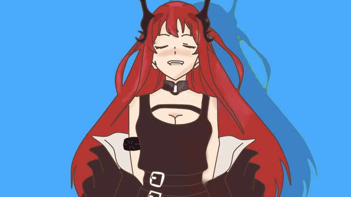 Sister 42 is really just playing on the trampoline, maybe