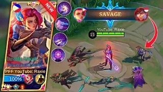 SAVAGE!! LESLEY NEW SKILL ICONS + RAXIE LESLEY BEST BUILDS & EMBLEMS! = EVEN REVAMP GUSION CAN'T WIN