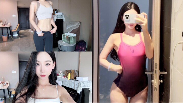 [Home Vlog] Immerse yourself in a day with me and try on my newly bought swimsuit!