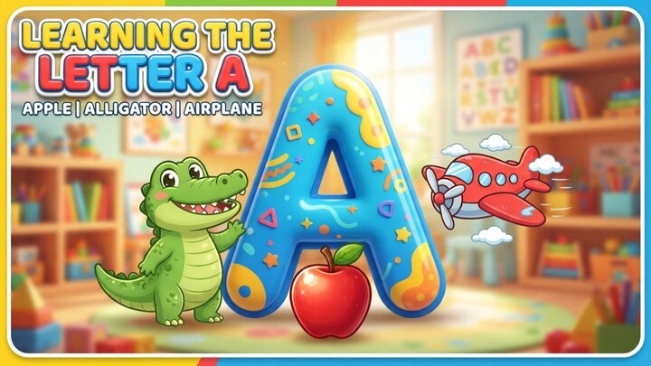 A Is for Apple 🍎 | ABC Alphabet Song for Kids | Learn Letter A | Nursery Rhymes for Kids